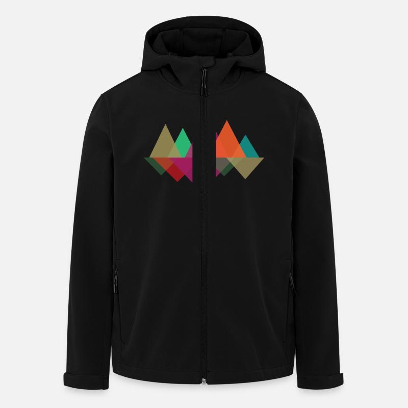 Hipster Mountains - Recycelte Männer Softshell-Jacke von Stanley/Stella - Schwarz