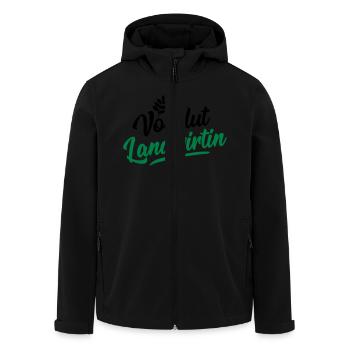 landwirtin vollblut design - Recycelte Männer Softshell-Jacke von Stanley/Stella - Schwarz - Vorne - AI Model Male 185 light (185cm)