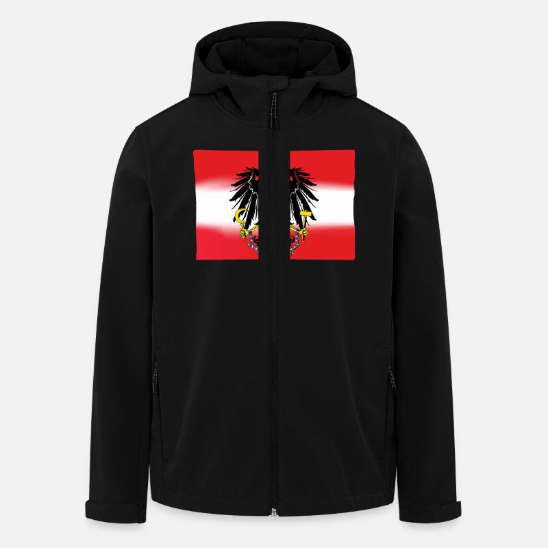Austria flag with eagle - Men’s Recycled Softshell Jacket by Stanley/Stella - black