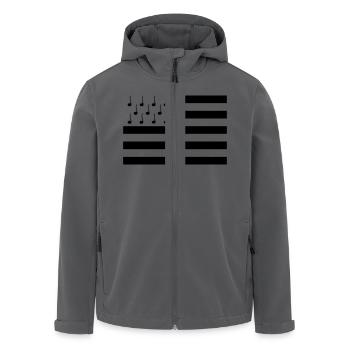 Drapeau Bretagne musique - Veste softshell homme en polyester recyclé Stanley/Stella - noir - Devant - AI Model Male 185 light (185cm)