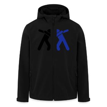 dabbing team man - Recycelte Männer Softshell-Jacke von Stanley/Stella - Schwarz - Vorne - AI Model Male 185 light (185cm)