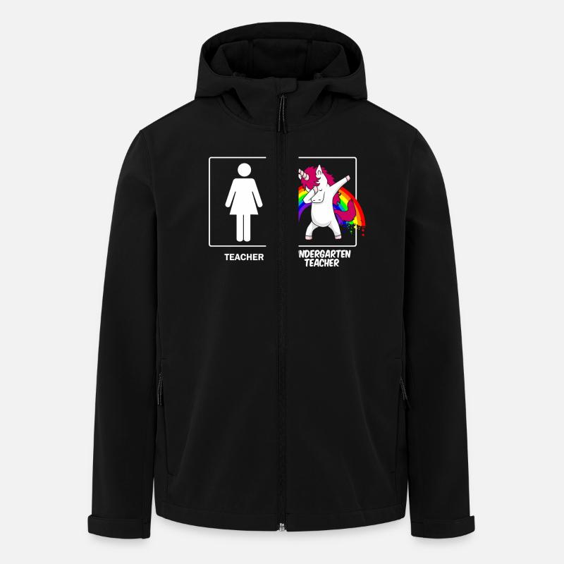 Teacher / Kindergarten Teacher Erzieherin Einhorn - Recycelte Männer Softshell-Jacke von Stanley/Stella - Schwarz