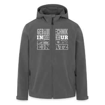 Gebäudetechnik - Genie - Recycelte Männer Softshell-Jacke von Stanley/Stella - Schwarz - Vorne - AI Model Male 185 light (185cm)