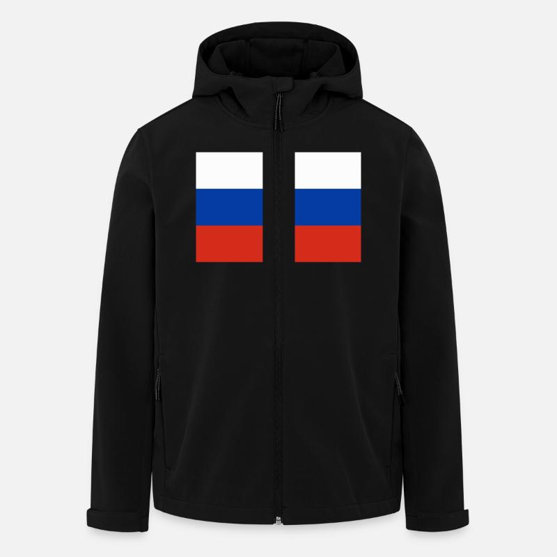 Russische Flagge - Recycelte Männer Softshell-Jacke von Stanley/Stella - Schwarz