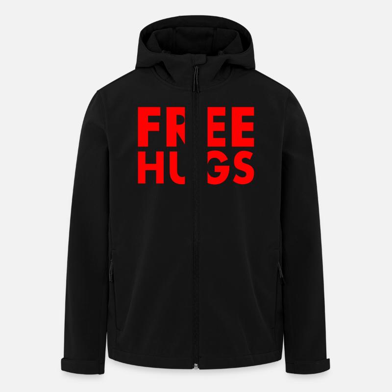 Free hugs - Men’s Recycled Softshell Jacket by Stanley/Stella - black