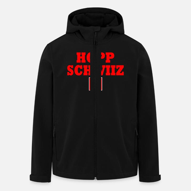 Hopp schwiiz - Recycelte Männer Softshell-Jacke von Stanley/Stella - Schwarz
