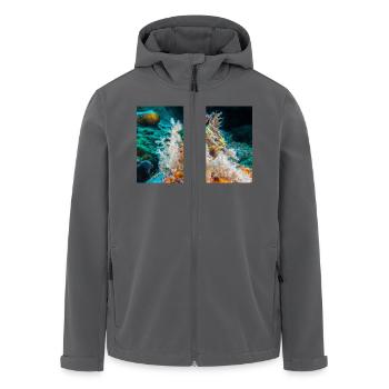 Scorpion fish - Men’s Recycled Softshell Jacket by Stanley/Stella - black - Front - AI Model Male 185 light (185cm)