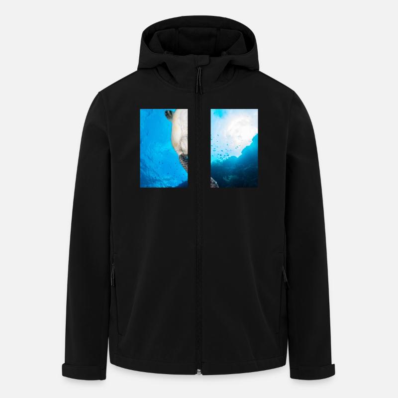 Turtle - Men’s Recycled Softshell Jacket by Stanley/Stella - black