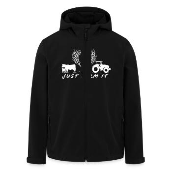 Just farm it_heart - Recycelte Männer Softshell-Jacke von Stanley/Stella - Schwarz - Vorne - AI Model Male 185 light (185cm)