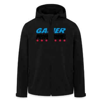 GAMER PROFESSIONNEL - Veste softshell homme en polyester recyclé Stanley/Stella - noir - Devant - AI Model Male 185 light (185cm)