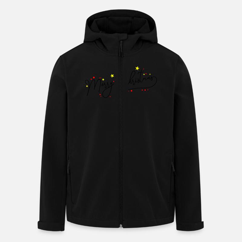 Joyeux Noël - Veste softshell homme en polyester recyclé Stanley/Stella - noir