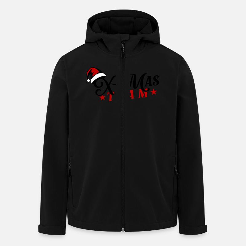 X-Mas Team Weihnachten - Recycelte Männer Softshell-Jacke von Stanley/Stella - Schwarz