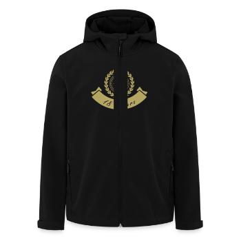 Elegant Gold Crown, for 18th Anniversary Milestone - Men’s Recycled Softshell Jacket by Stanley/Stella - black - Front - AI Model Male 185 light (185cm)