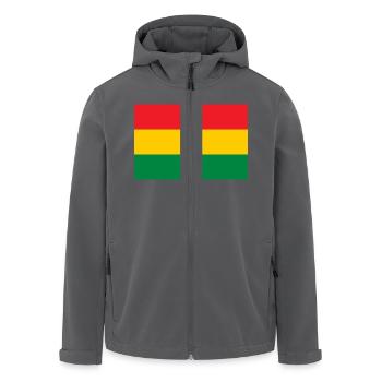 Drapeau des racines rastafari reggae rasta jah - Veste softshell homme en polyester recyclé Stanley/Stella - noir - Devant - AI Model Male 185 light (185cm)