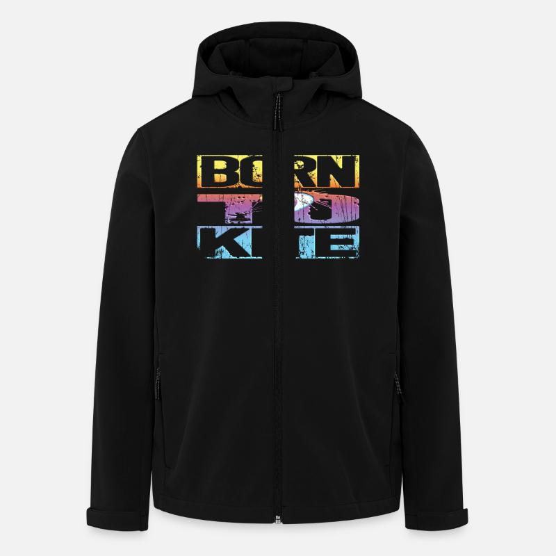 Kitesurf rétro - Veste softshell homme en polyester recyclé Stanley/Stella - noir