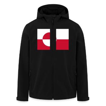 Grönland - Recycelte Männer Softshell-Jacke von Stanley/Stella - Schwarz - Vorne - AI Model Male 185 light (185cm)