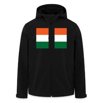 Indien - Recycelte Männer Softshell-Jacke von Stanley/Stella - Schwarz - Vorne - AI Model Male 185 light (185cm)