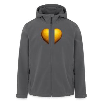 Goldener Schriftzug Herz aus Gold - Recycelte Männer Softshell-Jacke von Stanley/Stella - Schwarz - Vorne - AI Model Male 185 light (185cm)