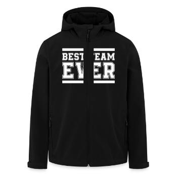 Best Team Ever - Men’s Recycled Softshell Jacket by Stanley/Stella - black - Front - AI Model Male 185 light (185cm)