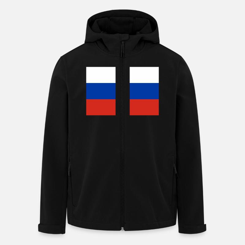 Russie - Veste softshell homme en polyester recyclé Stanley/Stella - noir