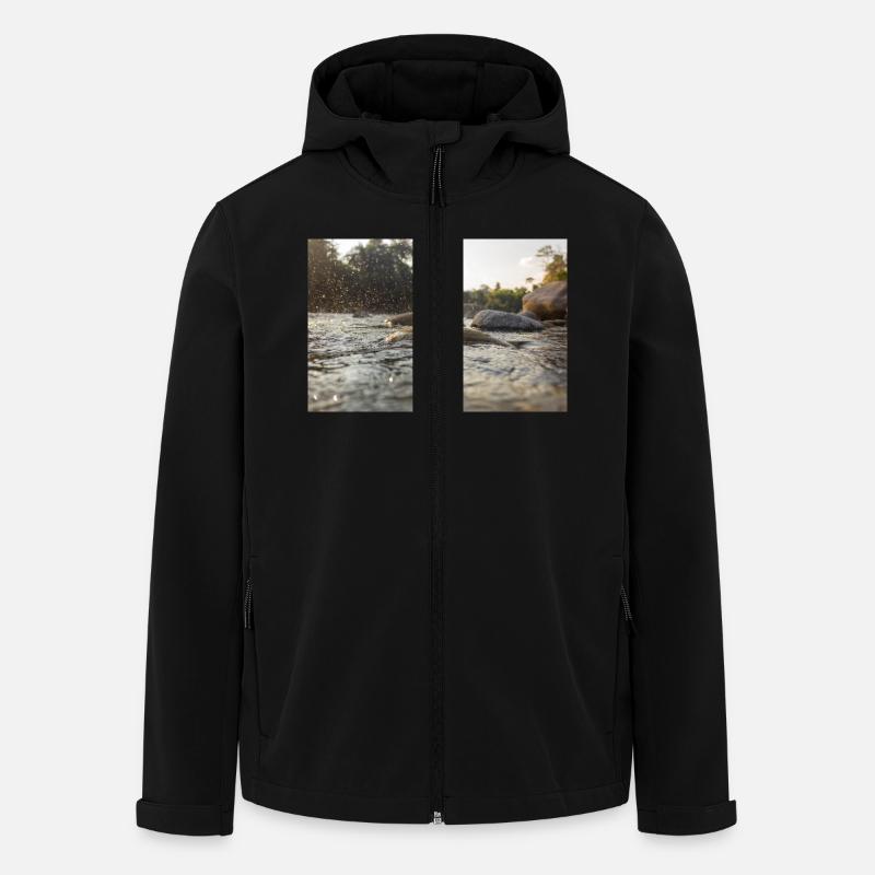 WASSER - Recycelte Männer Softshell-Jacke Discoverer von Stanley/Stella - Schwarz