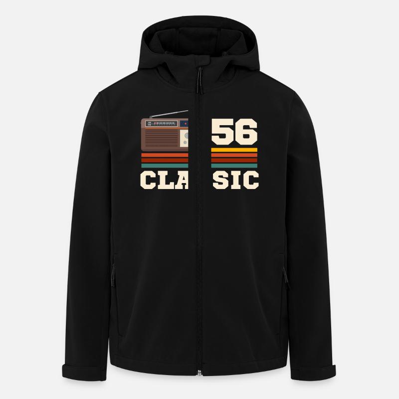 Anniversaire 1956 retro classic - Veste softshell homme en polyester recyclé Stanley/Stella - noir