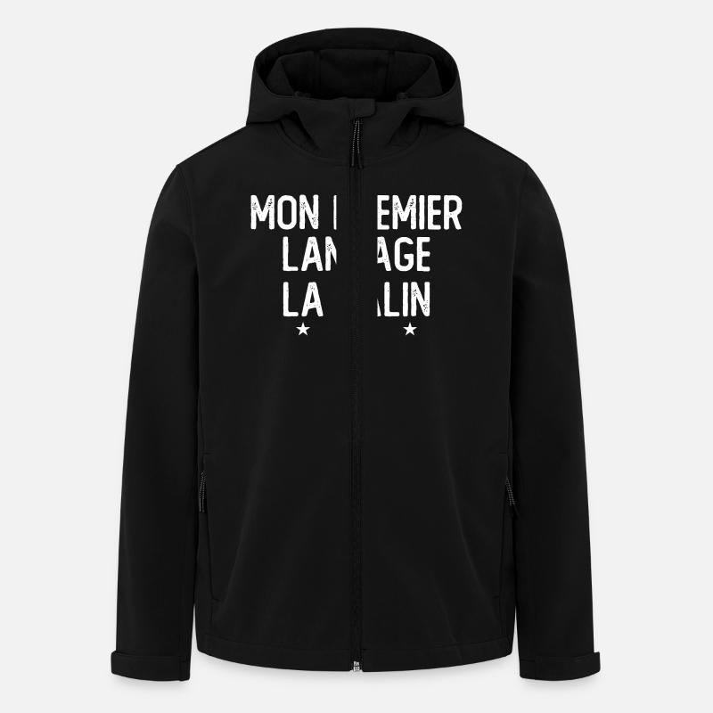 My first language: hugging - Men’s Recycled Softshell Jacket by Stanley/Stella - black