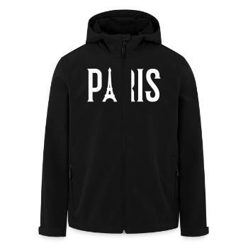 paris - Recycelte Männer Softshell-Jacke von Stanley/Stella - Schwarz - Vorne - AI Model Male 185 light (185cm)