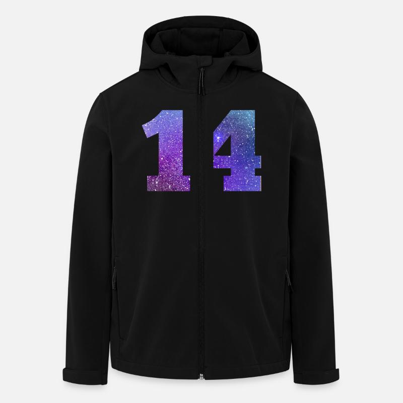 Galaxie Nummer 14 - Recycelte Männer Softshell-Jacke von Stanley/Stella - Schwarz