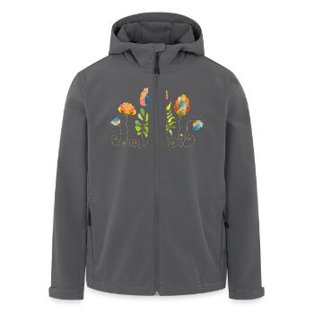 Blumen - Recycelte Männer Softshell-Jacke von Stanley/Stella - Schwarz - Vorne - AI Model Male 185 light (185cm)
