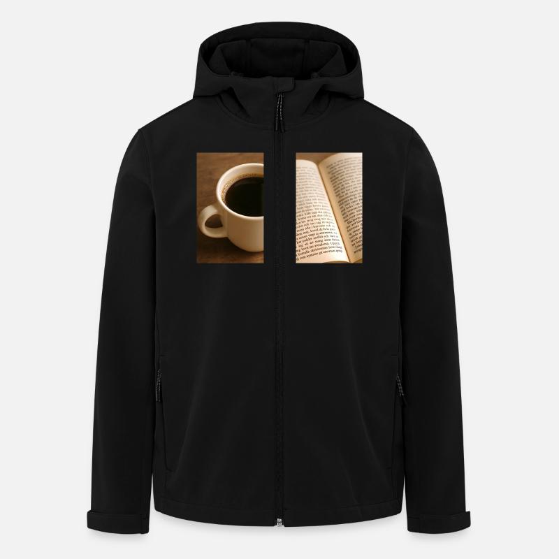 Book and coffee - Men’s Recycled Softshell Jacket by Stanley/Stella - black