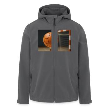 Sport - Handball - Men’s Recycled Softshell Jacket by Stanley/Stella - black - Front - AI Model Male 185 light (185cm)