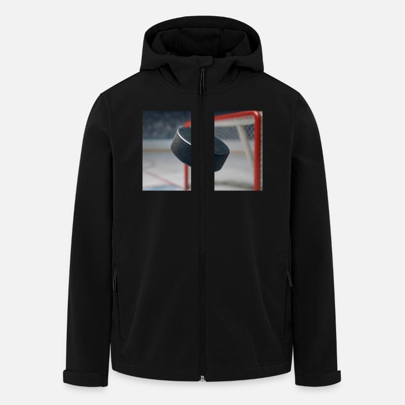 Sport - Eishockey - Recycelte Männer Softshell-Jacke von Stanley/Stella - Schwarz