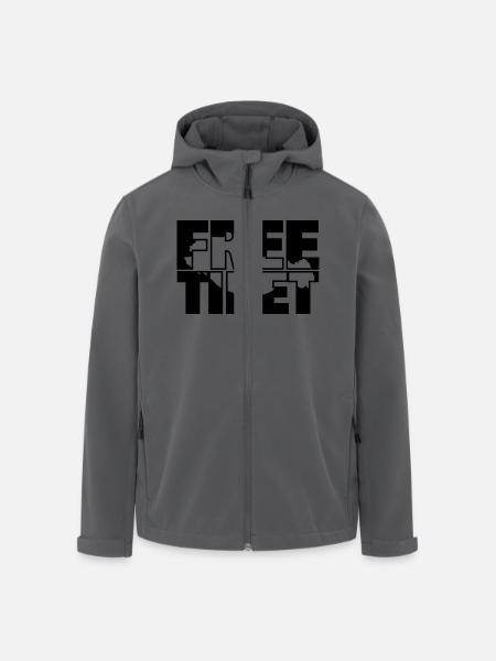 FREE TIBET BORDER - Recycelte Männer Softshell-Jacke von Stanley/Stella - Schwarz