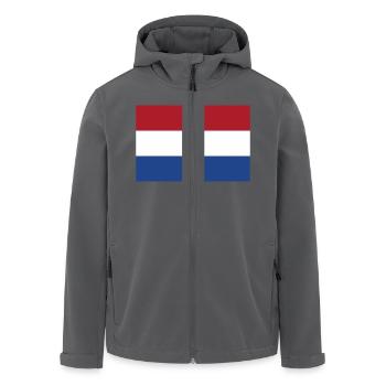 niederlande, netherlands, holland, Fahne, Flagge - Recycelte Männer Softshell-Jacke von Stanley/Stella - Schwarz - Vorne - AI Model Male 185 light (185cm)