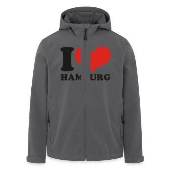 hamburg - Recycelte Männer Softshell-Jacke von Stanley/Stella - Schwarz - Vorne - AI Model Male 185 light (185cm)
