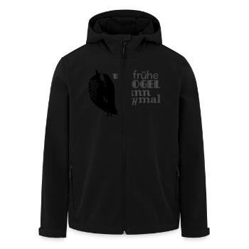 Les lève-tôt peuvent me fois - Veste softshell homme en polyester recyclé Stanley/Stella - noir - Devant - AI Model Male 185 light (185cm)