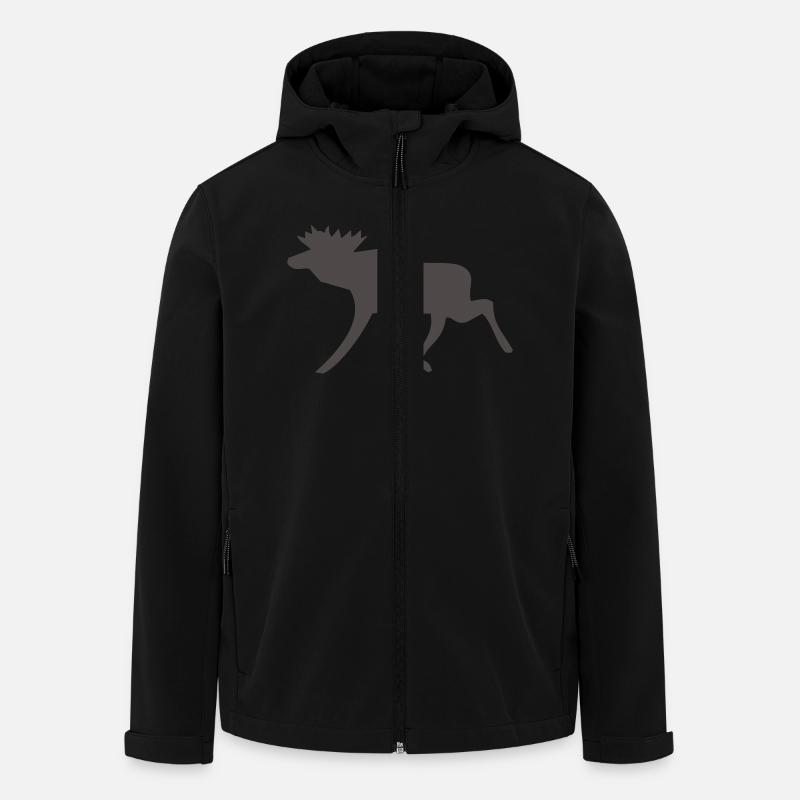 Schwedenelch; schwedisches Elch-Symbol (vektor) - Recycelte Männer Softshell-Jacke von Stanley/Stella - Schwarz
