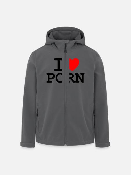 I Love Porn - Men’s Recycled Softshell Jacket by Stanley/Stella - black