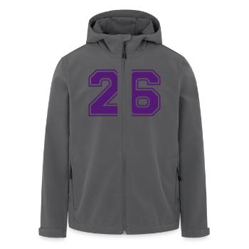 26 - Men’s Recycled Softshell Jacket by Stanley/Stella - black - Front - AI Model Male 185 light (185cm)