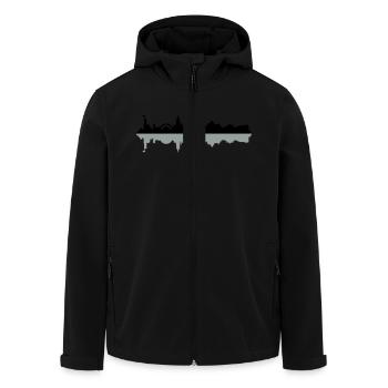 Skyline Bielefeld - Recycelte Männer Softshell-Jacke von Stanley/Stella - Schwarz - Vorne - AI Model Male 185 light (185cm)