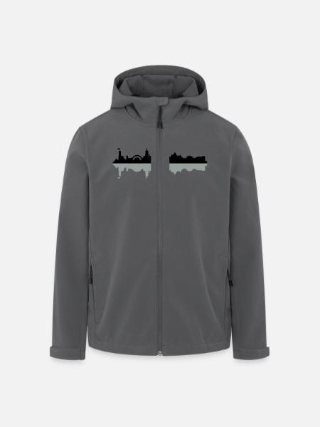 Skyline Bielefeld - Recycelte Männer Softshell-Jacke von Stanley/Stella - Schwarz