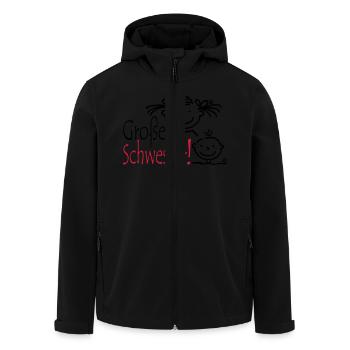 Grosse Schwester - Recycelte Männer Softshell-Jacke von Stanley/Stella - Schwarz - Vorne - AI Model Male 185 light (185cm)