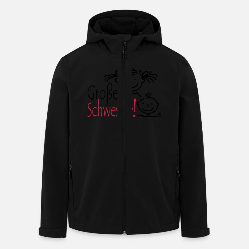 Grosse Schwester - Recycelte Männer Softshell-Jacke von Stanley/Stella - Schwarz