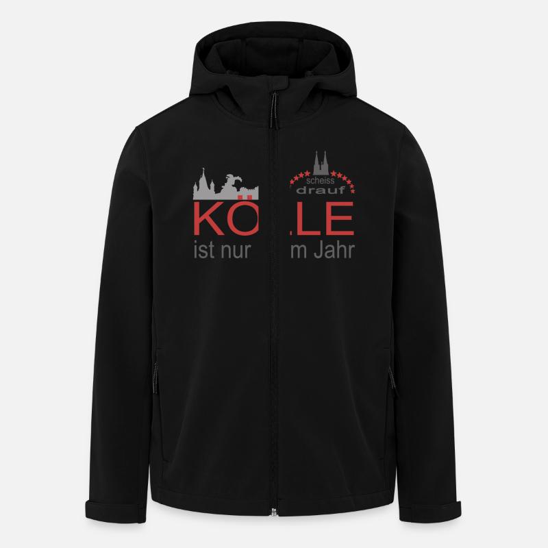 Kölle - Recycelte Männer Softshell-Jacke von Stanley/Stella - Schwarz