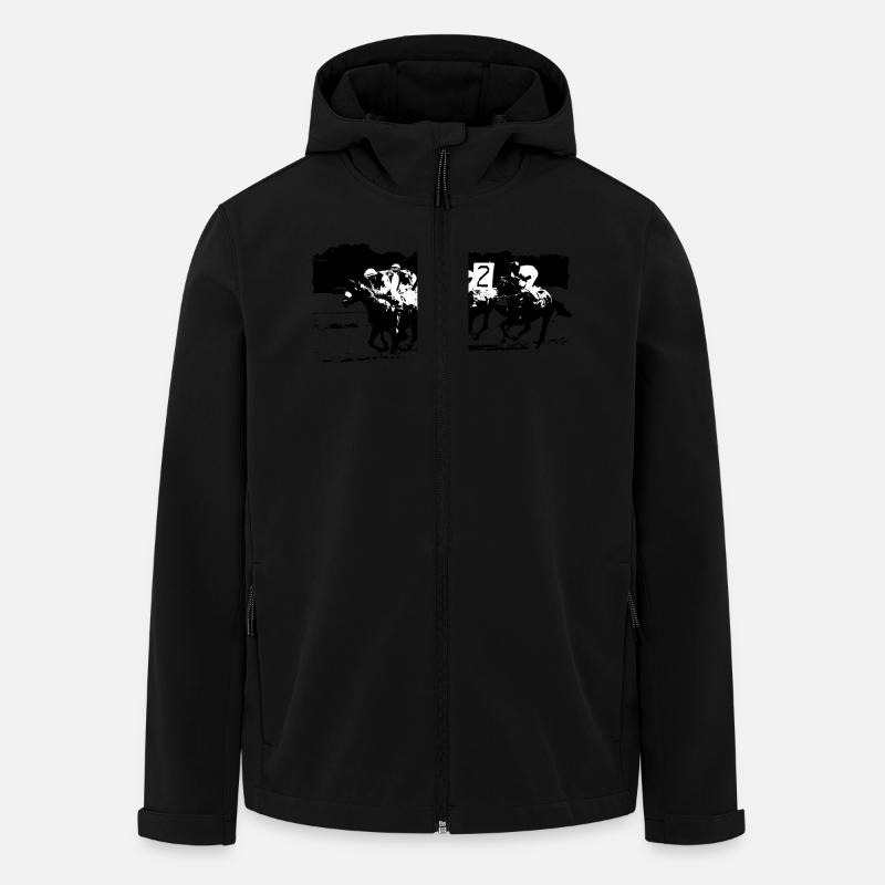 Course de chevaux - Veste softshell homme en polyester recyclé Stanley/Stella - noir