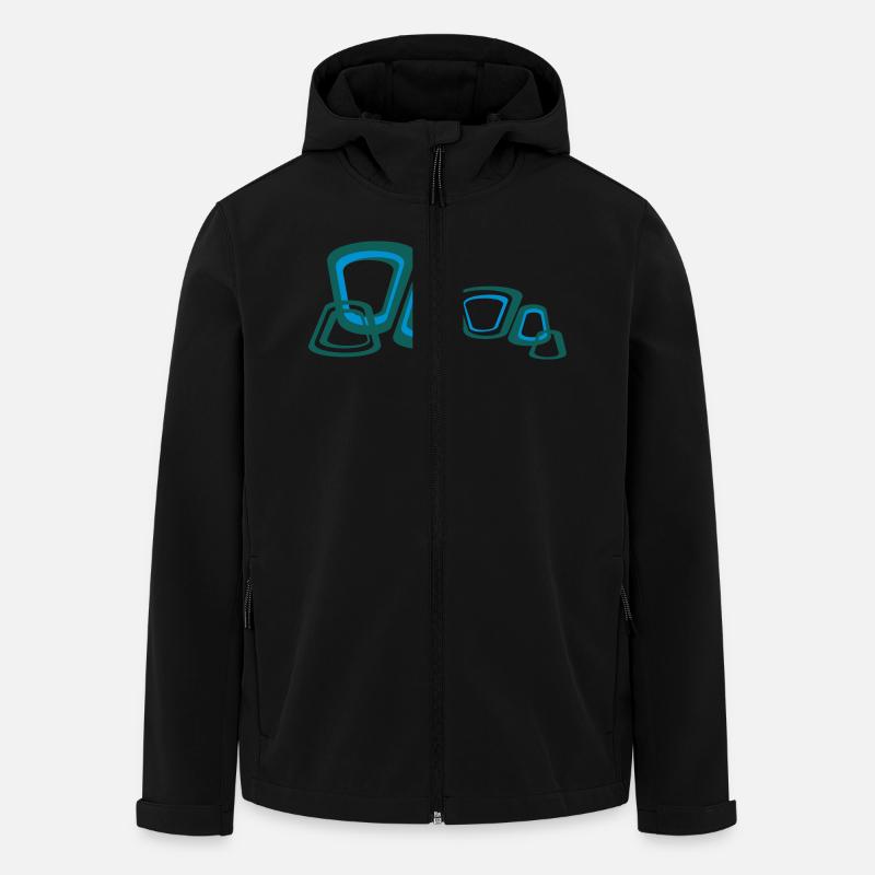 retromuster3 - Recycelte Männer Softshell-Jacke von Stanley/Stella - Schwarz