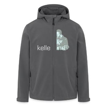 Gitarrist "Kellerkind" (Schwarz und weiß) - Recycelte Männer Softshell-Jacke von Stanley/Stella - Schwarz - Vorne - AI Model Male 185 light (185cm)