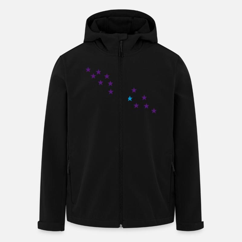 falling stars - Veste softshell homme en polyester recyclé Stanley/Stella - noir