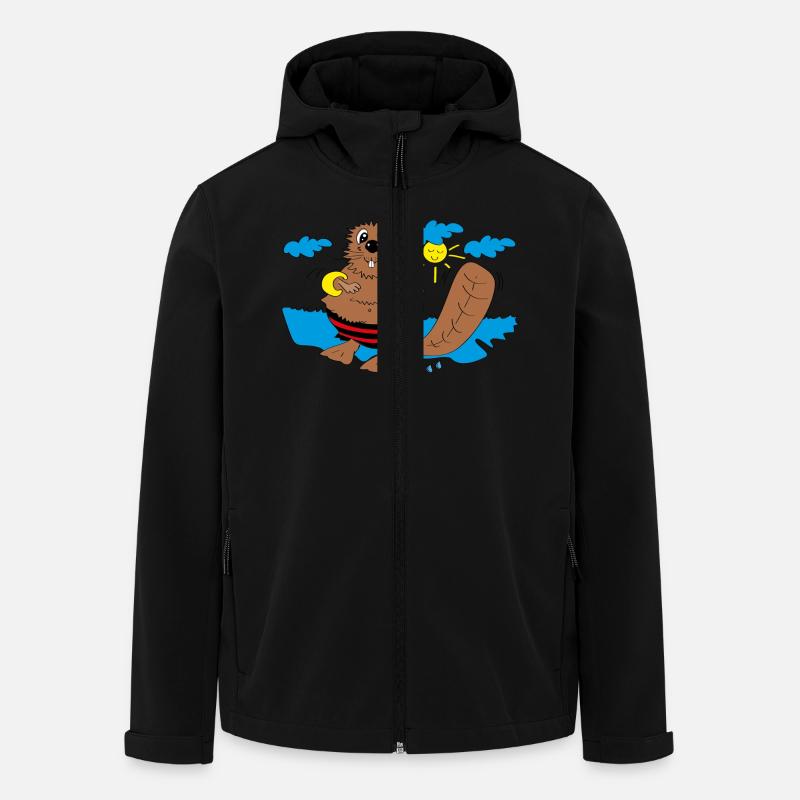 Biber schwimmfluegel - Recycelte Männer Softshell-Jacke von Stanley/Stella - Schwarz